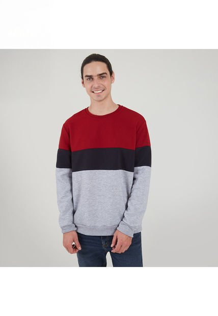 Buzo Para Hombre Cuello Redondo Color Vino Marca Ostu #60060300