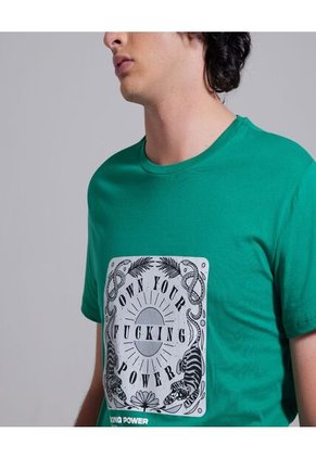Camiseta Para Hombre Manga Corta Color Verde  Marca Ostu #60090841