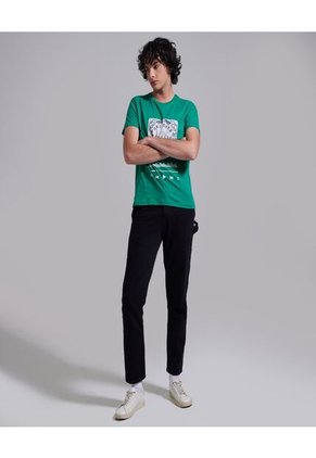 Camiseta Para Hombre Manga Corta Color Verde  Marca Ostu #60090841