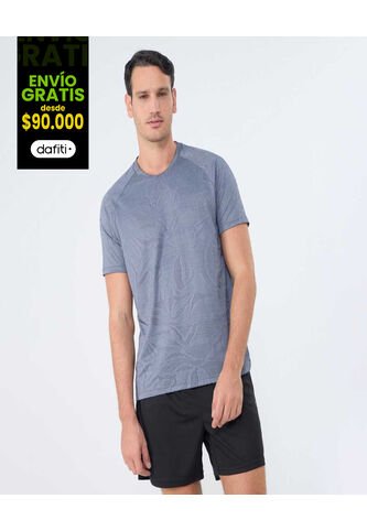 Camiseta Para Hombre Manga Corta Color Gris Claro Marca Ostu #60091487 Ostu