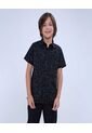 Camisa Para Niño Manga Corta Color Negro Marca Ostu #80010050 de Ostu