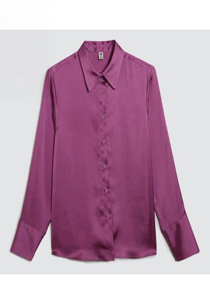 Camisa Para Mujer Manga Larga Color Morado Marca Ostu #40010223