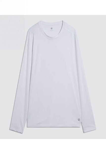 Camiseta Para Hombre Manga Larga Cuello Redondo Color Blanco Marca Ostu #60091496
