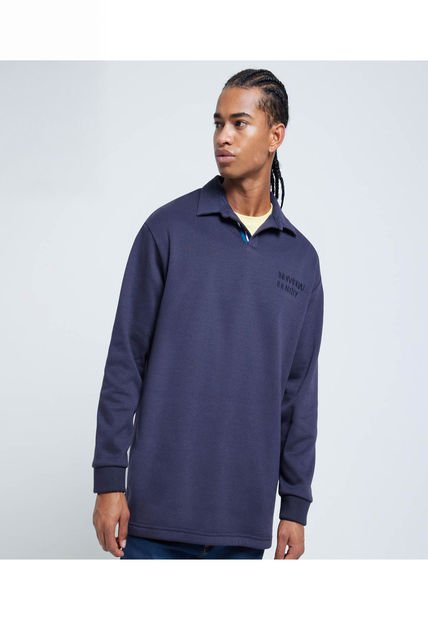 Buzo Para Hombre Cuello Camisero Color Azul  Marca Ostu #60060369