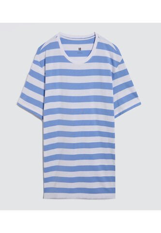 Camiseta Para Hombre Manga Corta Color Azul  Marca Ostu #60091230 Ostu