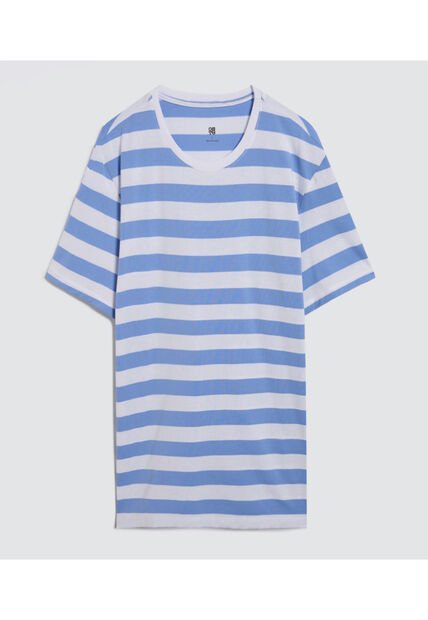 Camiseta Para Hombre Manga Corta Color Azul  Marca Ostu #60091230