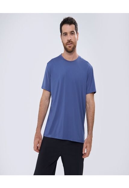 Camiseta Para Hombre Manga Corta Color Azul  Marca Ostu #60091288