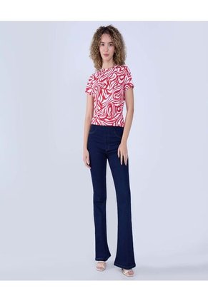 Jean Para Mujer Jeggings Flare Color Azul  Marca Ostu #40160470