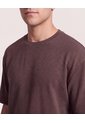Camiseta Oversize Texturizada  Para Hombre Café Ostu de Ostu