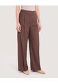 Pantalón Wide Leg Sastre  Para Mujer Café Ostu de Ostu