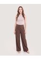 Pantalón Wide Leg Sastre  Para Mujer Café Ostu de Ostu