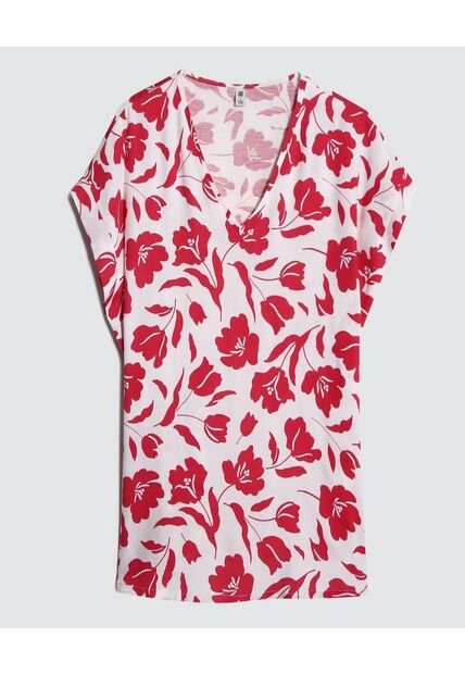 Blusa Para Mujer Manga Corta Color Rojo Marca Ostu #40120960