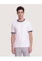 Camiseta Retro Contrast  Para Hombre Crema Ostu de Ostu