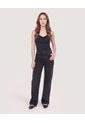 Top Lurex Drapeado  Para Mujer Negro Ostu de Ostu