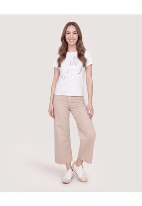 Camiseta Mickey So Cute  Para Mujer Crema Ostu