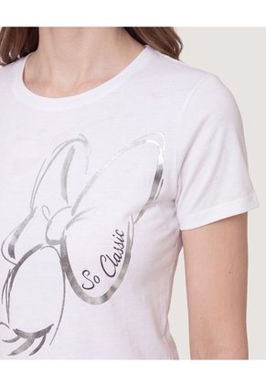 Camiseta Mickey So Cute  Para Mujer Crema Ostu
