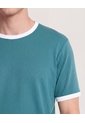 Camiseta Retro Contrast  Para Hombre Verde Ostu de Ostu