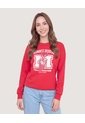 Buzo Minnie Mouse Varsity  Para Mujer Rojo Ostu de Ostu