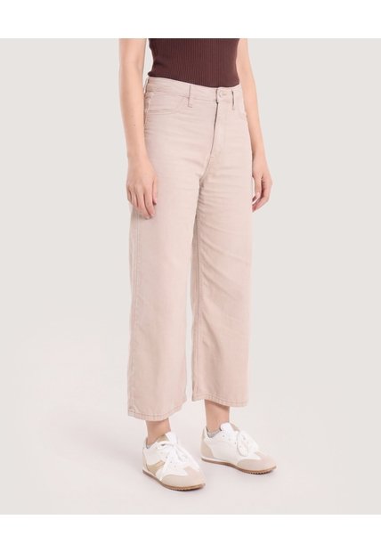 Jean Culotte Easy Fit  Para Mujer Arena Ostu