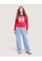 Buzo Minnie Mouse Varsity  Para Mujer Rojo Ostu de Ostu