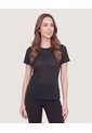 Camiseta Active Textura  Para Mujer Negro Ostu de Ostu