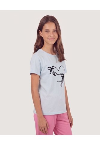 Niña-Camiseta Dreamer Heart  Infantil Niña Azul Ostu Ostu