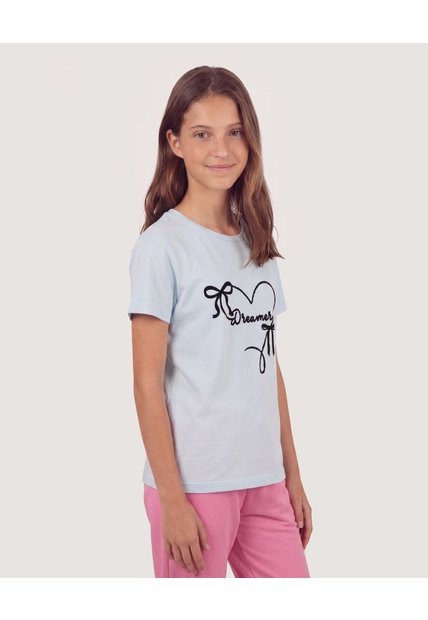 Niña-Camiseta Dreamer Heart  Infantil Niña Azul Ostu