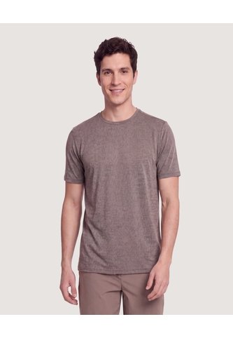 Camiseta Active Jaspe  Para Hombre Café Ostu Ostu
