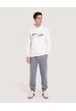 Hoodie Basico Estampado  Para Hombre Crema Ostu de Ostu