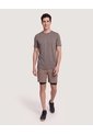 Camiseta Active Jaspe  Para Hombre Café Ostu de Ostu