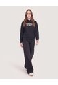 Hoodie Mickey Y Minnie Good Vibes  Para Mujer Negro Ostu de Ostu