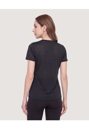 Camiseta Active Textura Para Mujer Negro Ostu