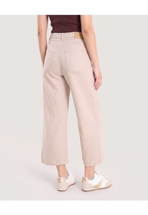 Jean Culotte Easy Fit Para Mujer Arena Ostu