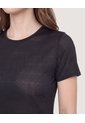 Camiseta Active Textura  Para Mujer Negro Ostu de Ostu