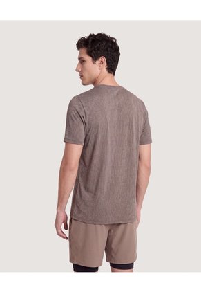 Camiseta Active Jaspe  Para Hombre Café Ostu