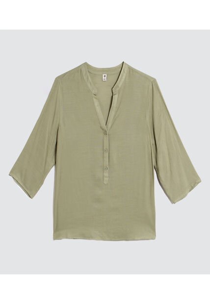 Blusa Para Mujer Manga 3/4 Color Verde  Marca Ostu #40120928