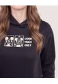 Hoodie Mickey Y Minnie Good Vibes  Para Mujer Negro Ostu de Ostu