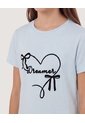 Niña-Camiseta Dreamer Heart  Infantil Niña Azul Ostu de Ostu