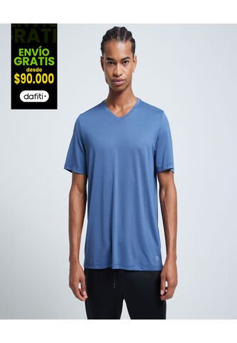 Camiseta Para Hombre Manga Corta Color Azul  Marca Ostu #60091311 Ostu