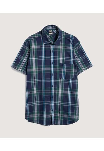 Camisa Para Hombre Manga Corta Con Bolsillo Color Verde  Marca Ostu #60010718 Ostu