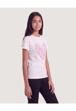 Dúo De Camisetas Básica Y Corazón  Infantil Niña Surtido Ostu