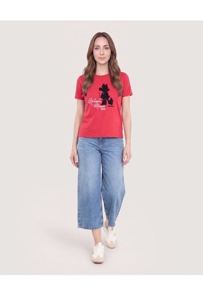 Camiseta Minnie Mouse Roxo Para Mujer Vino Ostu