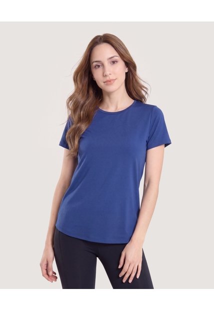 Camiseta Active Regular  Para Mujer Azul Ostu