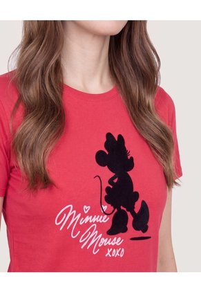 Camiseta Minnie Mouse Roxo Para Mujer Vino Ostu