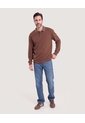 Buzo Polo Essential  Para Hombre Café Ostu de Ostu