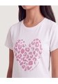 Dúo De Camisetas Básica Y Corazón  Infantil Niña Surtido Ostu de Ostu