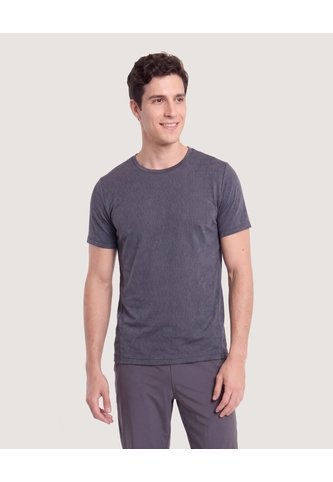 Camiseta Active Jaspe  Para Hombre Negro Ostu Ostu