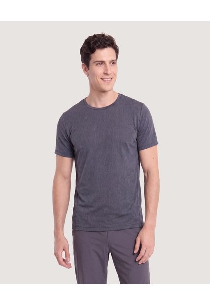 Camiseta Active Jaspe  Para Hombre Negro Ostu