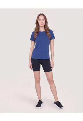 Camiseta Active Regular Para Mujer Azul Ostu