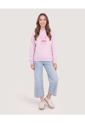 Buzo Hoodie Screen.  Para Mujer Lila Ostu